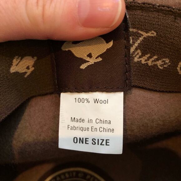 Peter Grimm Brown Wool Felt Brimmed Hat with Feathers - Picture 3 of 4